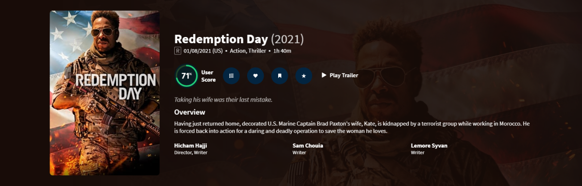 Watch : Redemption Day – 2021 | FULL MOVIE ONLINE 1080p